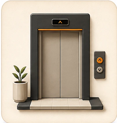 Graphic illustration of lift access