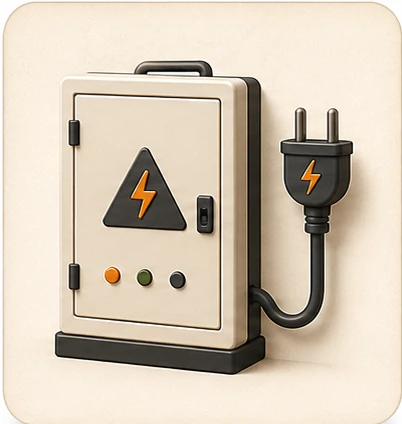 Graphic illustration of power backup