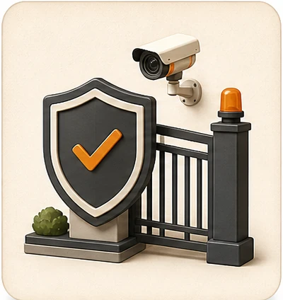 Graphic illustration of building security